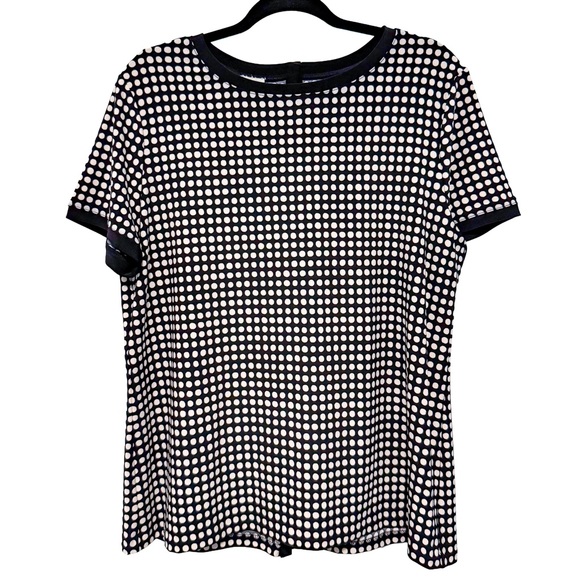 Anne Klein Tops - Anne Klein Polka Dot Button-Back Top | Size L | NWT